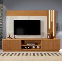 Ver imagem 1 de Estante Home Valencia Para Tv Até 75 Polegadas Naturalle/Off White - Mavaular