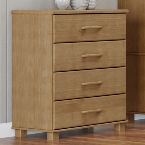 Cômoda para Quarto Closet 4 Gavetas Madeira Maciça Zahav F06 Freijó - Lyam Decor