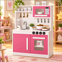 Ver imagem 1 de Cozinha Infantil de Madeira com Pia Fogão Forno Acessórios