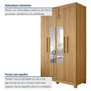 Ver mais imagens de Guarda-Roupa Casal 4 Portas 2 Gavetas com Espelho 100% MDF Jandaia Marrom/Cinamomo