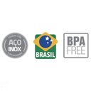 Ver imagem 2 de Pote Tramontina Freezinox em Aço Inox Quadrado com Tampa Plástica 19 Cm 2,1 L Tramontina