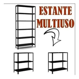Estante Armário de Aço 6 Bandejas 90cm Preto Suporta 180kg - 4