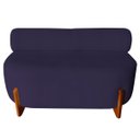 Ver imagem 2 de Poltrona Sofá Ilha Pequeno Lojas Orgânico Dois Lados Bouclé Azul Marinho