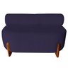 Poltrona Sofá Ilha Pequeno Lojas Orgânico Dois Lados Bouclé Azul Marinho - 2