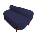 Ver imagem 3 de Poltrona Sofá Ilha Pequeno Lojas Orgânico Dois Lados Bouclé Azul Marinho