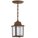 Ver imagem 1 de Pendente Luminária Marrom de Teto 37cm Colonial Vintage Externo Interno