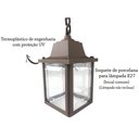 Ver imagem 5 de Pendente Luminária Marrom de Teto 37cm Colonial Vintage Externo Interno