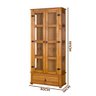 Cristaleira 2 Portas Rústica Madeira Maciça Vidro Lateral Mel D106vl Denk - 4