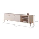 Ver imagem 3 de Rack Bancada Tucupi 1.8 para TV 70 Polegadas MDF Off White Bronze Bechara Móveis
