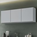 Ver imagem 2 de Armário de Cozinha Aéreo 150cm 3 Portas Argélia Cinza Claro - Lumil Lumil Móveis