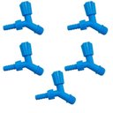 Ver imagem 1 de Kit 5 Torneiras Para Tanque E Jardim Bico 1/2 3/4 Azul Neon