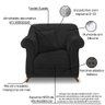 Poltrona Felipe 1 Lugar Suede - Se Liga Shop:Preto - 6