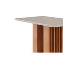 Ver imagem 2 de Mesa de Sala Jantar Ariela C/ Tampo Madeirado Vidro 130x80cm Cinamomo/off White - Cimol
