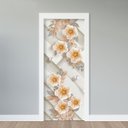 Ver imagem 1 de Adesivo de Porta - Flores Pérolas