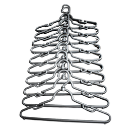 Cabide Giratório Cavado Prata - 25 Unidades | Organize Seu Closet ou Loja com Estilo e Praticidade - 2