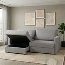 Ver imagem 1 de Sofá-Cama Retrátil e Reclinável com Baú 3 Lugares 200cm Utila Yescasa