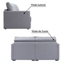 Ver imagem 7 de Sofá-cama Retrátil e Reclinável com Baú 3 Lugares 200cm Utila Yescasa Linho Cinza Médio