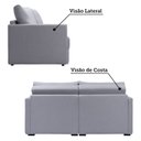 Ver imagem 6 de Sofá-cama Retrátil e Reclinável com Baú 2 Lugares 200cm Utila