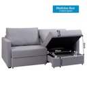 Ver imagem 5 de Sofá-cama Retrátil e Reclinável com Baú 2 Lugares 200cm Utila