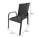 Ver imagem 3 de Conjunto Mesa Retangular 1.20x0.80 com 4 Cadeiras Roma em Alumínio Área Externa Preto