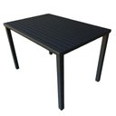 Ver imagem 1 de Conjunto Mesa Retangular 1.20x0.80 com 4 Cadeiras Roma em Alumínio Área Externa Preto