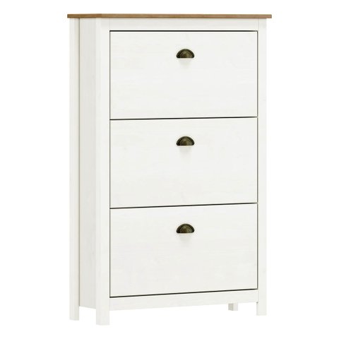 Sapateira 3 Portas Basculantes Topázio Branco/freijó Madeira Pinus - Finestra
