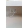 Abajur Cabeceira Para Quarto Cilíndrico Vivare Md-2010 Cúpula em Tecido - Bivolt - Branco / Linho Be - 4