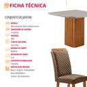 Ver imagem 6 de Mesa de Jantar Eloise 90cm Tampo MDF Vidro Canto Copo com 4 Cadeiras Lorena