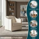 Ver imagem 6 de Poltrona Decorativa Mila Confortável para Sala Recepção Manicure Barbearia Consultório Pés Cromado
