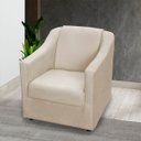 Ver imagem 2 de Poltrona Decorativa para Sala Recepção Consultório Manicure Cadeira Mila Suede