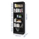 Ver imagem 2 de Livreiro Multiuso Preto Fosco Kit com 2 - FdECOR