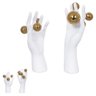 Escultura Conjunto Decorativo Mãos com Esferas Douradas - 1