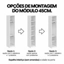 Ver imagem 5 de Guarda Roupa Modular 5 Portas com Mesa e Espelho Altezza Clean Freijó/Titânio