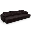 Ver imagem 1 de Sofá Retrátil para Sala de Estar 5 Lugares 379cm Riza S03 Couro Vinho - Lyam Decor