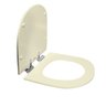 Assento Sanitário Poliéster para Louça Nuova (deca) Slow Close Cromado (reb. Oculto) Creme - 2
