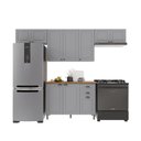 Ver imagem 2 de Armário de Cozinha Modulada Compacta Fidelitá Nara 100% MDF 4 Peças 280cm 10 Portas 2 Gavetas com