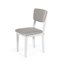 Ver imagem 3 de Kit 2 Cadeiras de Jantar Madeira Maciça Estofadas Ella Branco e Cinza Claro - Straub Web