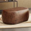 Ver imagem 2 de Kit 02 Puffs Decorativos Orgânicos Molly 02 Lugares Couríssimo Whisky - Desk Design Cor Whisky