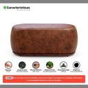 Ver imagem 3 de Kit 02 Puffs Decorativos Orgânicos Molly 02 Lugares Couríssimo Whisky - Desk Design Cor Whisky