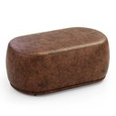 Ver imagem 7 de Kit 02 Puffs Decorativos Orgânicos Molly 02 Lugares Couríssimo Whisky - Desk Design Cor Whisky