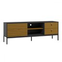 Ver imagem 2 de Rack para Tv até 60 Polegadas Industrial Dior Preto/cedro - Olivar Móveis