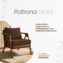 Ver imagem 2 de Poltrona Maia Corino Peroba e Linho Terracota Pé Castanho