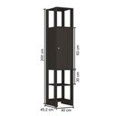 Ver imagem 3 de Closet com 1 Porta Contendo 2 Prateleias e 3 Nichos Externos Yes Nova Mobile Grafite Intenso