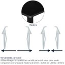 Ver imagem 3 de Base Pé de Mesa de Jantar Cozinha Sala Escritório Mirage para Tampos até 180cm x 90cm - Branca