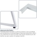 Ver imagem 4 de Base Pé de Mesa de Jantar Cozinha Sala Escritório Mirage para Tampos até 180cm x 90cm - Branca