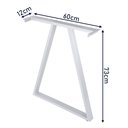 Ver imagem 5 de Base Pé de Mesa de Jantar Cozinha Sala Escritório Mirage para Tampos até 180cm x 90cm - Branca