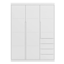 Ver imagem 1 de Guarda Roupa Infantil Perola 4 Portas Mdf Alto Brilho Branco Pheonix Baby