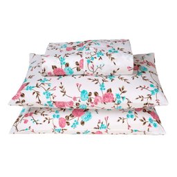 Jogo de Lençol Queen 180 Fios Dia a Dia Floral Rosé 3pçs - 1