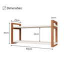 Ver imagem 4 de Prateleira Suspensa Parede Estilo Industrial Mdf Premium com Suportes em Aço Cobre Rose