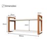 Prateleira Suspensa Parede Estilo Industrial Mdf Premium com Suportes em Aço Cobre Rose - 4
